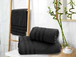 Bambusový ručník DOTS černý