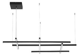 LED stmívatelný černý designový lustr Pace – Černá
