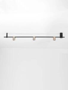 LED stmívatelný champaign zlato-černý designový lustr Sirmos