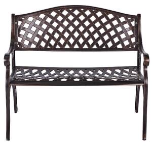 Zahradní lavice STAGGIA 104 cm Kov Hnědá