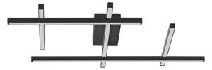 LED stmívatelné černé moderní stropní svítidlo Pace 2