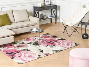 Bavlněný koberec 140 x 200 cm růžový EJAZ