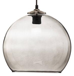 Závěsná lampa koule skleněná koule stínítko kouřově šedá Ø 30cm