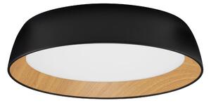LED stmívatelné černo-dřevěné designové stropní svítidlo Sigi