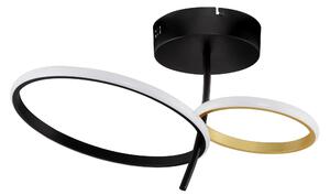 LED stmívatelné černo-zlaté designové stropní svítidlo Imar