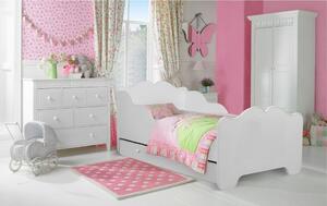 ADRK Postel CASIMO, CH-Cas-W-140-E097, 140x70 cm se zásuvkou a matrací, bílá