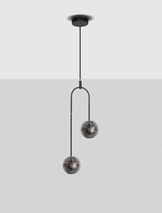 LED černo-zlaté moderní lustr Las 210