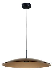 LED černo-moce hnědý moderní lustr Polifemo – Hnědá