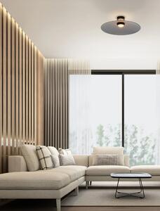 LED černo-kouřové moderní stropní svítidlo Polifemo – Černá