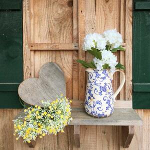 Clayre & Eef Keramický džbánek s modrými květy Flowers 1l