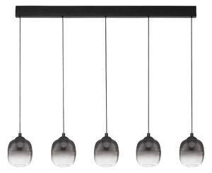 LED stmívatelný černo-kouřový moderní lustr Kita 120