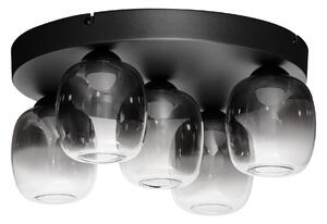 LED stmívatelné černo-kouřové moderní stropní svítidlo Kita