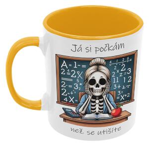 Čekání na ticho #1 | keramický hrnek 330ml, různé barvy - Zlatožlutá