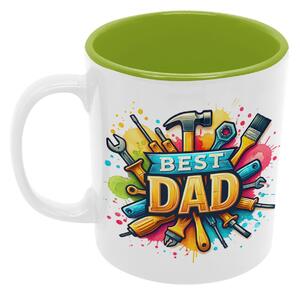 Best Dad Tools | keramický hrnek 330ml, různé barvy - Zelená světlá