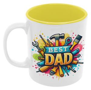 Best Dad Tools | keramický hrnek 330ml, různé barvy - Žlutá