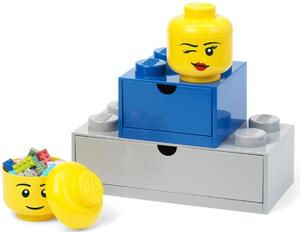 Žlutý úložný box ve tvaru hlavy LEGO® Boy 19 cm