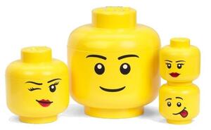 Lego® Žlutý úložný box ve tvaru hlavy LEGO® Silly 19 cm