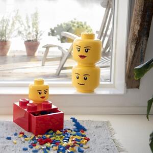 Žlutý úložný box ve tvaru hlavy LEGO® Silly 19 cm