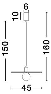 LED červený designový lustr Vrahos