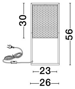LED přírodní-černá stolní lampa Erto