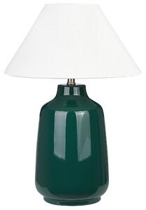 Stolní lampa CARETA Keramika Tmavě zelená