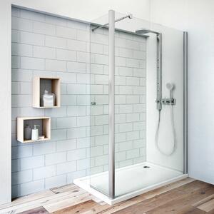 Roth Pevná boční stěna se sklopným dveřmi TCW1 - bez vaničky Varianta: šířka: 1400cm, orientace: Uni - (TCW1 1400 - 745-1400000-00-02), Barva profilů a typ výplně: profily: brillant, výplň: transparent