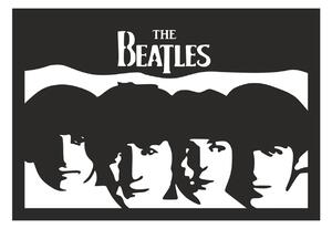 The Beatles #1 | samolepka na zeď, různé rozměry - Černá, 29x20 cm