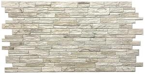 Obkladové panely 3D PVC 0006, rozměr 960 x 485 mm, břidlicový obklad krémový, IMPOL TRADE