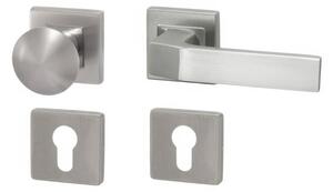 Kování klika + koule METAL EXTRA - nerezové Pravá klika 8 cm – standardní hranol