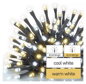 EMOS LED vánoční řetěz 12m, venkovní i vnitřní, teplá/studená bílá, časovač D4AN05