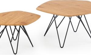 Halmar Konferenční stolek Zero, zlatý dub/černý/bílý