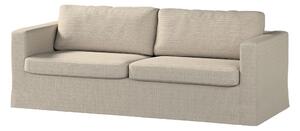 Potah na pohovku IKEA Karlstad 3-místná, nerozkládací, dlouhý barva béžová látka pletený vzor