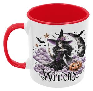 Feeling Witchy | keramický hrnek 330ml, různé barvy - Červená