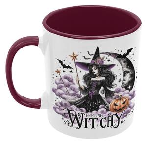 Feeling Witchy | keramický hrnek 330ml, různé barvy - Vínová