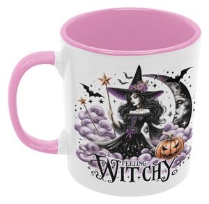 Feeling Witchy | keramický hrnek 330ml, různé barvy - Růžová světlá