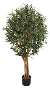 Umělá oliva 120 cm v květináči – dekorace pro interiér - 91 - 120 cm