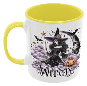 Feeling Witchy | keramický hrnek 330ml, různé barvy - Žlutá