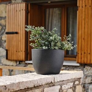 Květináč Rim antracitový 40 cm – moderní design - Antracit - 0 - 30cm