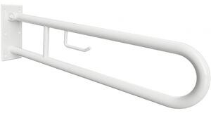 Bemeta Design HELP: Madlo, 813 mm, ve tvaru U, s držákem TP, sklopné, bez krytky, bílá - 301102284