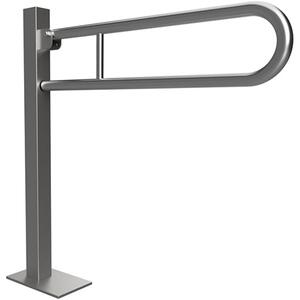 Bemeta Design HELP: Madlo, 750 mm, ve tvaru U, sklopné, ukotvené do země, s krytkou, nerez, mat - 301507302