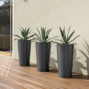 Květináč Brooklyn antracitový 75 cm – moderní design - Antracit - 71 - 90 cm