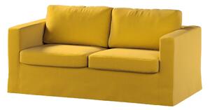 Potah na pohovku IKEA Karlstad 2-místná , nerozkládací, dlouhý barva žlutá látka sametová