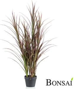Umělá tráva červená 115 cm – s UV ochranou v květináči - 91 - 120 cm