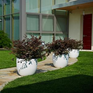 Bílý dekorativní květináč Aria 54 cm – elegantní doplněk - Bílá - 31 - 50 cm