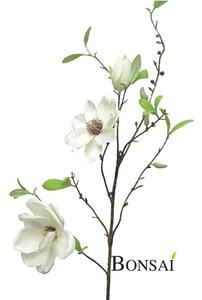 Větev bílé magnolie, délka 90 cm - Bílá