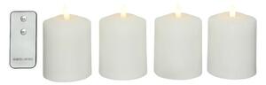 4x LED svíčka, velikost 7,5 cm x výška 11,5 cm, krémová barva