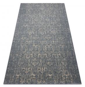 Kusový koberec vlněný JADE 45015/900 OSTA Ornament klasický modrý béžový Rozměr: 67x130 cm