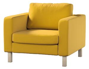 Potah na křeslo IKEA Karlstad, krátký barva žlutá látka sametová