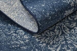 Kusový koberec vlněný JADE 45007/500 OSTA Ornament modrý tmavě modrý Rozměr: 85x160 cm