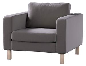Potah na křeslo IKEA Karlstad, krátký barva hnědá látka sametová